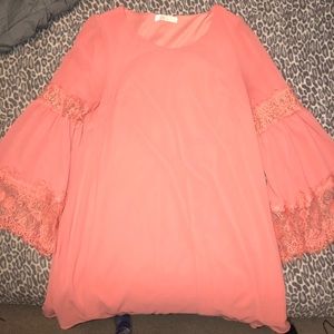 Pink dress (bell sleeves)